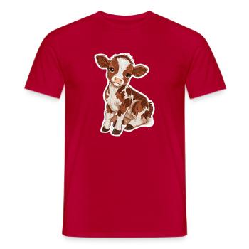 Kuh - Männer T-Shirt - Rot - Vorne - AI Model Male 178 dark (178cm)