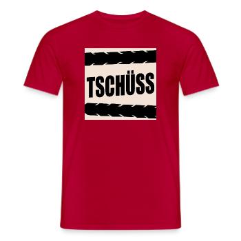 ADIEU LES CYCLISTES À VÉLO - T-shirt homme - rouge - Devant - AI Model Male 178 dark (178cm)