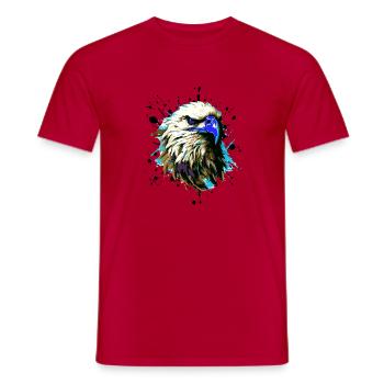 Adler Kopf Tier - Männer T-Shirt - Rot - Vorne - AI Model Male 178 dark (178cm)