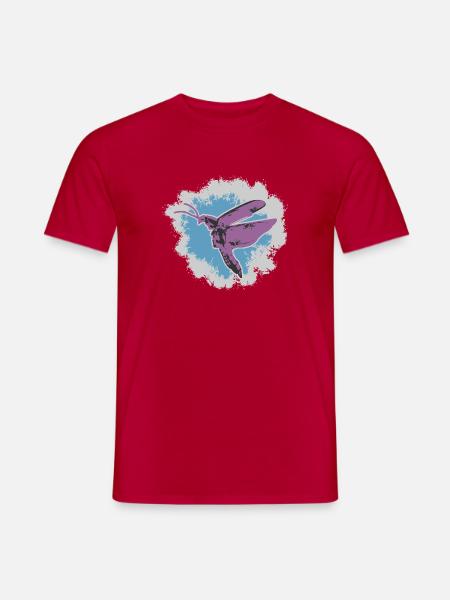 Aquarell-Schmetterlingflug Motiv - Männer T-Shirt - Rot