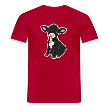 Vache - T-shirt homme - rouge - Devant - AI Model Male 178 dark (178cm)