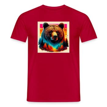 ours - T-shirt homme - rouge - Devant - AI Model Male 178 dark (178cm)