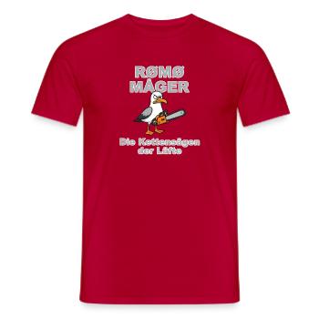 Rømø Måger, the Danish variant of the Sylt seagulls - Men's T-Shirt - red - Front - AI Model Male 178 dark (178cm)