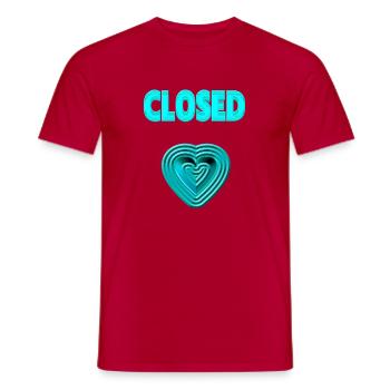 Neon Herz liebe dich Herzschmerz Liebe closed - Männer T-Shirt - Rot - Vorne - AI Model Male 178 dark (178cm)