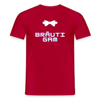 Bridegroom - Men's T-Shirt - red - Front - AI Model Male 178 dark (178cm)