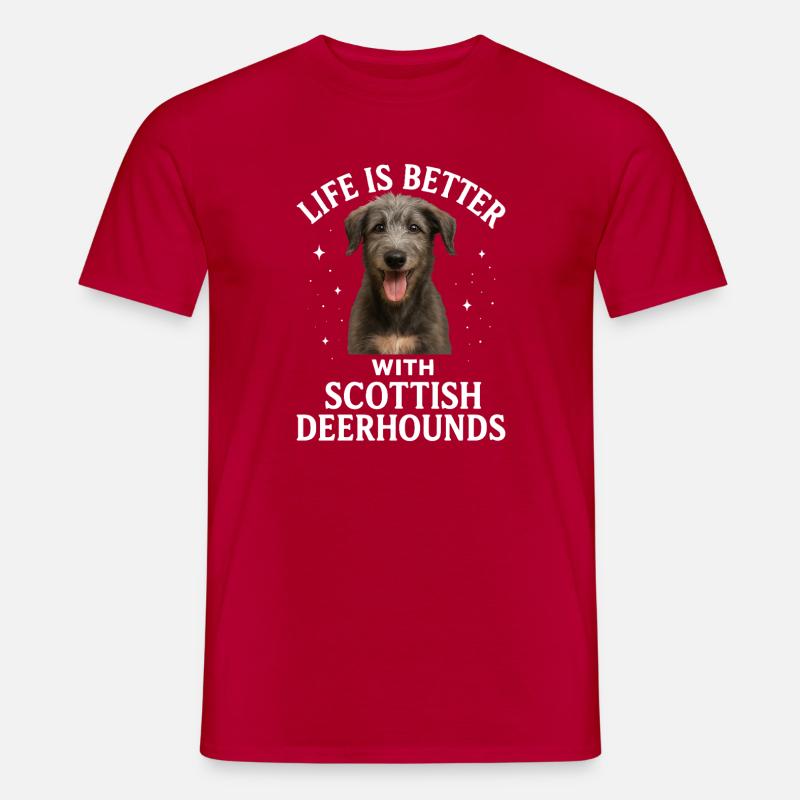 Scottish Deerhound - Männer T-Shirt - Rot