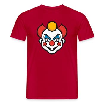Clown Halloween - Men's T-Shirt - red - Front - AI Model Male 178 dark (178cm)
