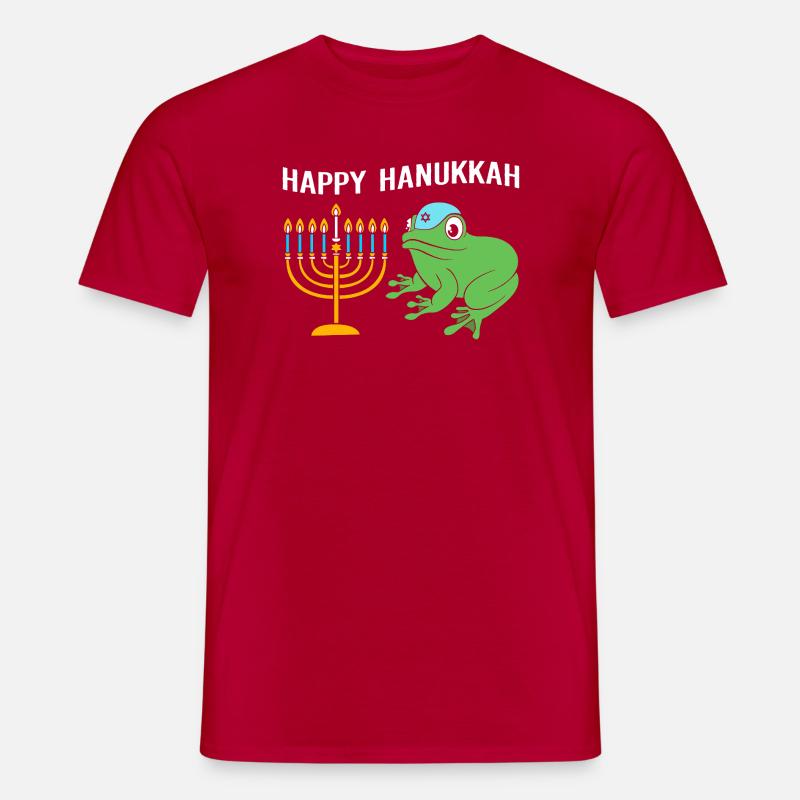 Hanoukka Hanoukka Hanoukka Grenouille - T-shirt homme - rouge