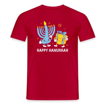Hanukkah Hanukkah Hanukah Gnome - Men's T-Shirt - red - Front - AI Model Male 178 dark (178cm)