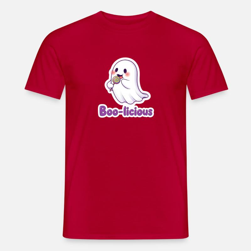 Boolicious Süßes Gespenst - Männer T-Shirt - Rot