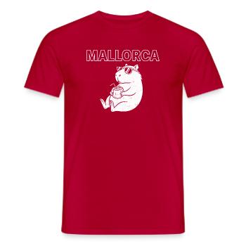 Mallorca Capybara Kokosnuss - Männer T-Shirt - Rot - Vorne - AI Model Male 178 dark (178cm)