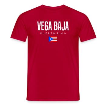 Vega Baja Puerto Rico Puerto Ricans - Men's T-Shirt - red - Front - AI Model Male 178 dark (178cm)