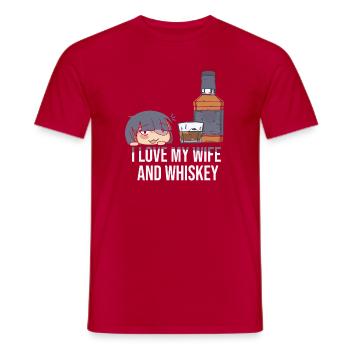 Whiskey Saying Whiskey Drinker Whiskey Lovers - Men's T-Shirt - red - Front - AI Model Male 178 dark (178cm)