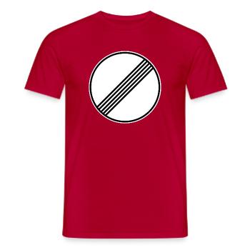 Pas de limite de vitesse, vitesse illimitée, free ride - T-shirt homme - rouge - Devant - AI Model Male 178 dark (178cm)