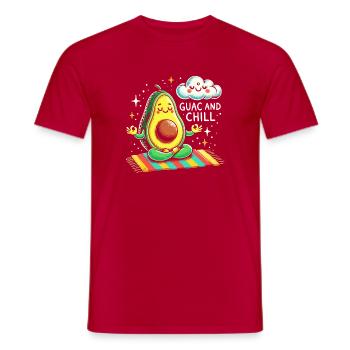 Guac and Chill - Men's T-Shirt - red - Front - AI Model Male 178 dark (178cm)