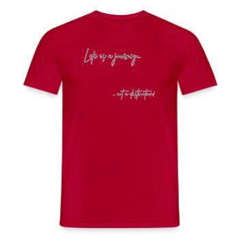 La vie est un voyage Conception de citation - T-shirt homme - rouge - Devant - AI Model Male 178 dark (178cm)