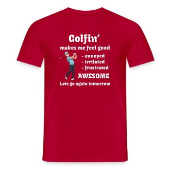 Golf - Golfen macht mich gut - Männer T-Shirt - Rot - Vorne - AI Model Male 178 dark (178cm)