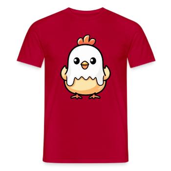 Chicken Halloween Ghost - Men's T-Shirt - red - Front - AI Model Male 178 dark (178cm)