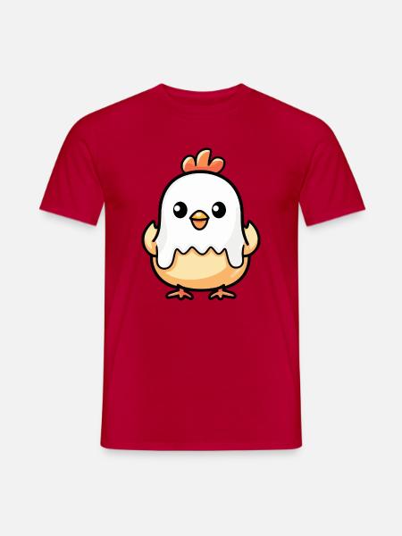 Chicken Halloween Ghost - Men's T-Shirt - red