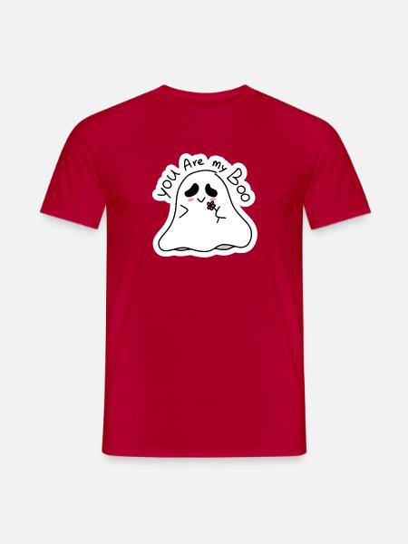 Du bist mein Boo Geist Illustration - Männer T-Shirt - Rot