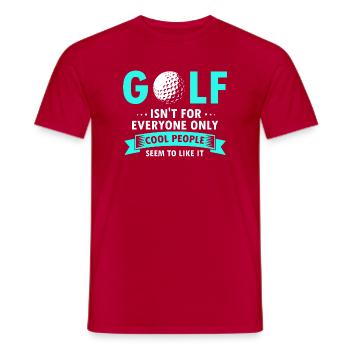 Golf Humor Cool People Love This Game - Men's T-Shirt - red - Front - AI Model Male 178 dark (178cm)