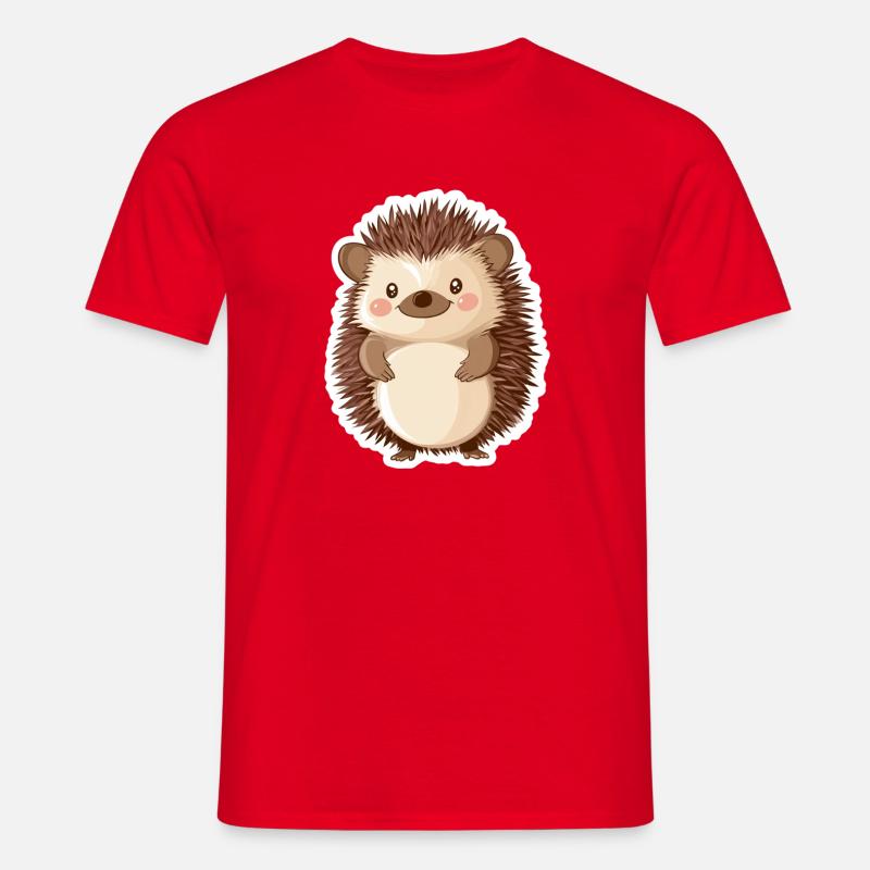 Igel - Männer T-Shirt - Rot