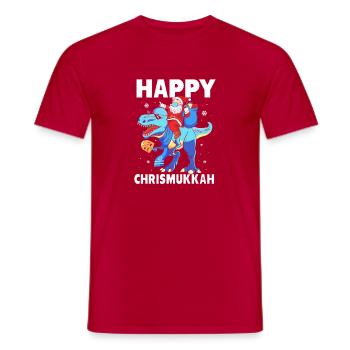 Hanukah Hanukkah Hanukkah Christmas - Men's T-Shirt - red - Front - AI Model Male 178 dark (178cm)