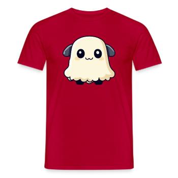 Schaf Halloween Geist - Männer T-Shirt - Rot - Vorne - AI Model Male 178 dark (178cm)