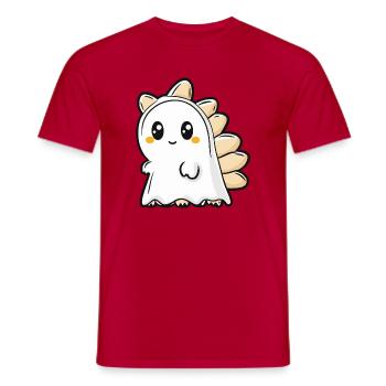 Dinosaure Stégosaure Halloween Fantôme - T-shirt homme - rouge - Devant - AI Model Male 178 dark (178cm)