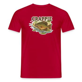 Motif de poisson marigane : image de pêcheur coloré - T-shirt homme - rouge - Devant - AI Model Male 178 dark (178cm)