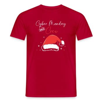 Cyber Monday Kaufrausch - Männer T-Shirt - Rot - Vorne - AI Model Male 178 dark (178cm)