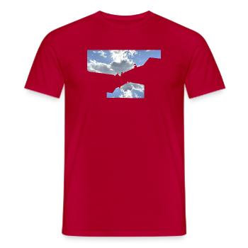 Graphic Skyline  - T-shirt homme - rouge - Devant - AI Model Male 178 dark (178cm)