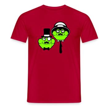 2 Frogs Sir Lunettes Empire Monocle Homme Chapeau Haut de forme - T-shirt homme - rouge - Devant - AI Model Male 178 dark (178cm)
