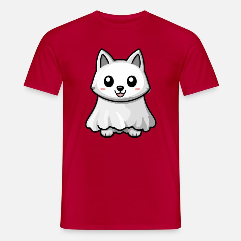 Wolf Halloween Geist - Männer T-Shirt - Rot