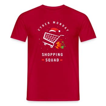 Kaufrausch Cyber Monday - Männer T-Shirt - Rot - Vorne - AI Model Male 178 dark (178cm)