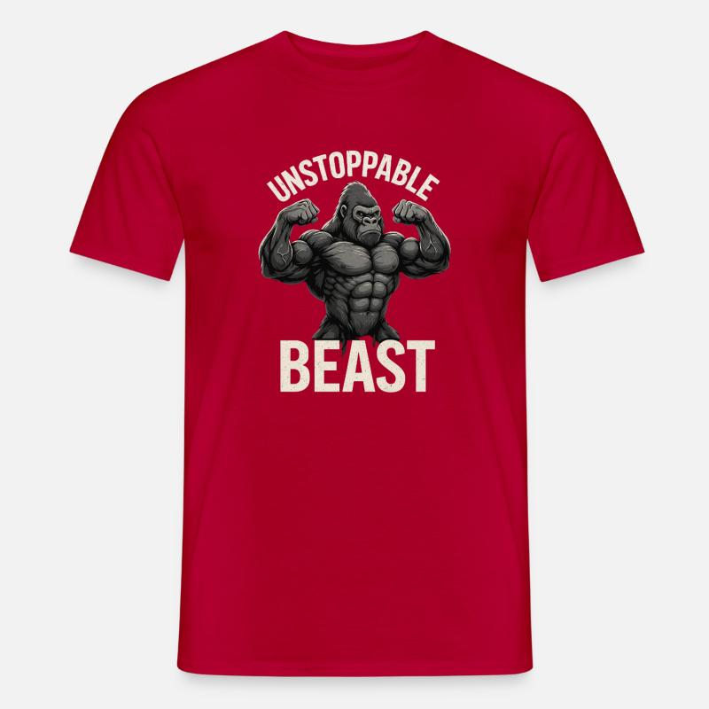Unstoppable Beast Gorilla - Männer T-Shirt - Rot