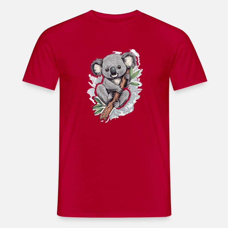 Koala - Männer T-Shirt - Rot