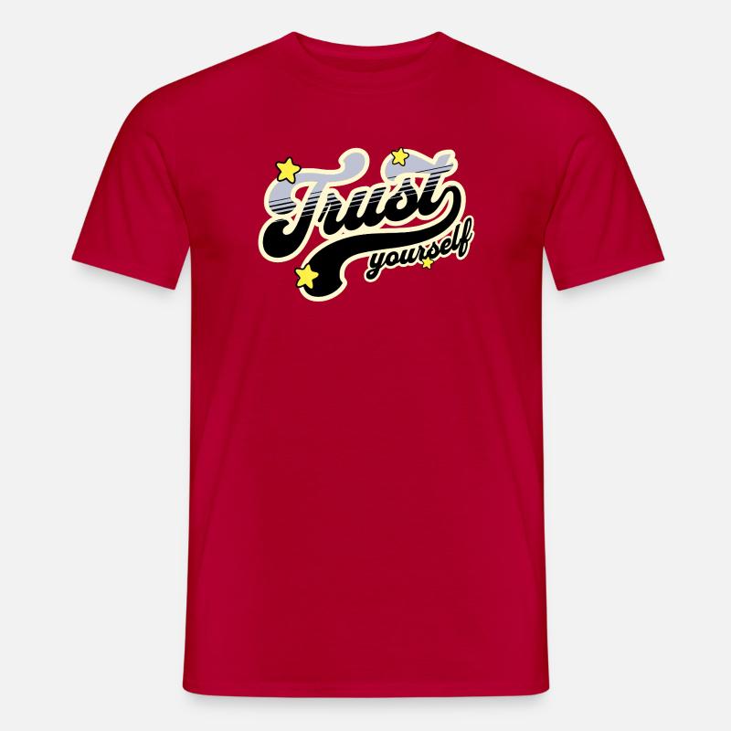 Retro Vertrauen Sie sich selbst - Männer T-Shirt - Rot