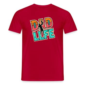 Vie de papa, cadeau des pères - T-shirt homme - rouge - Devant - AI Model Male 178 dark (178cm)