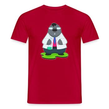 Mole Scientist Test Tube Laboratory - Men's T-Shirt - red - Front - AI Model Male 178 dark (178cm)