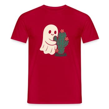 Geist umarmt Kaktus Blumen - Männer T-Shirt - Rot - Vorne - AI Model Male 178 dark (178cm)