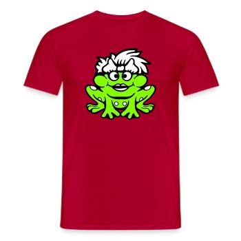 Frosch Frau Hübsch Kröte Lustig Weiblich Mädchen - Männer T-Shirt - Rot - Vorne - AI Model Male 178 dark (178cm)