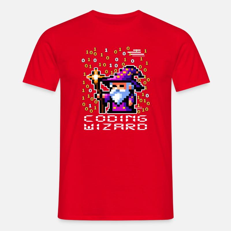 Sorcier Pixel Code - T-shirt Homme - rouge