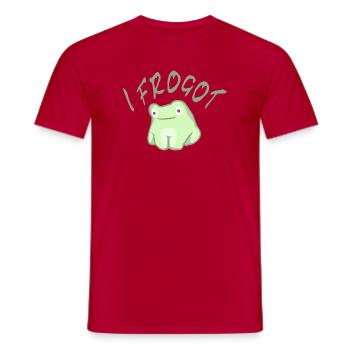 Frogot-Licht - Männer T-Shirt - Rot - Vorne - AI Model Male 178 dark (178cm)
