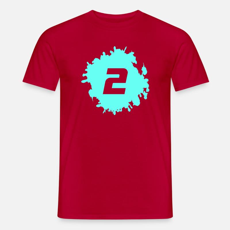 Neon Aqua 2 Splash - Männer T-Shirt - Rot