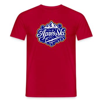 Apres Ski Berge Alpen - Männer T-Shirt - Rot - Vorne - AI Model Male 178 dark (178cm)