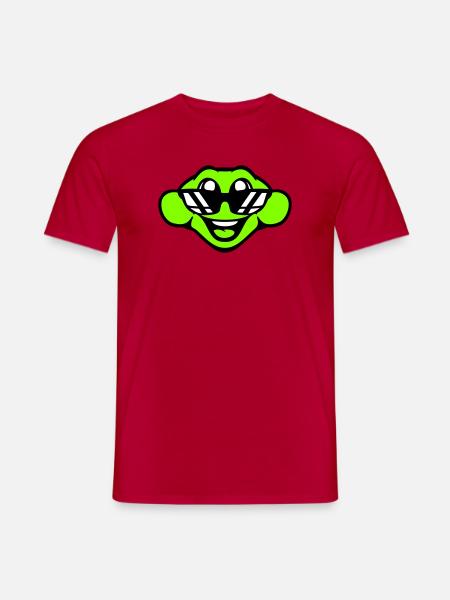 frog toad cool sunglasses laughing happy cute - Men's T-Shirt - red