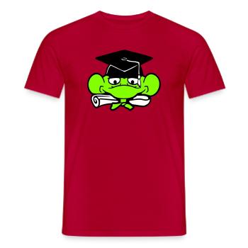 grenouille diplôme d’études secondaires réussi collège mignon - T-shirt homme - rouge - Devant - AI Model Male 178 dark (178cm)