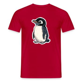 Pingouin - T-shirt homme - rouge - Devant - AI Model Male 178 dark (178cm)