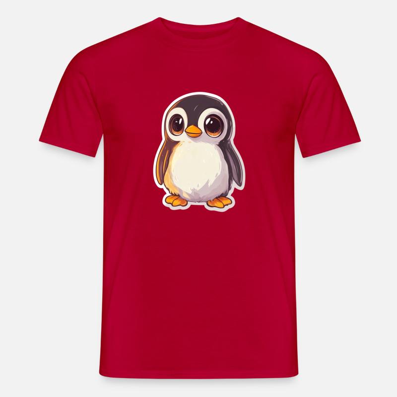 Pinguin - Männer T-Shirt - Rot